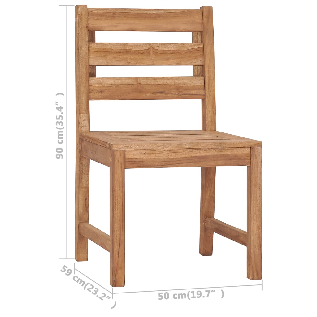 Garden Chairs 2 pcs Solid Teak Wood