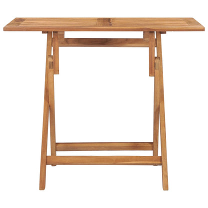 Folding Garden Dining Table 90x60x75 cm Solid Teak Wood