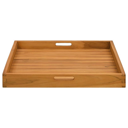 Serving Tray 60x60 cm Solid Teak Wood