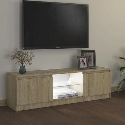 TV Cabinet with LED Lights Sonoma Oak 120x30x35.5 cm