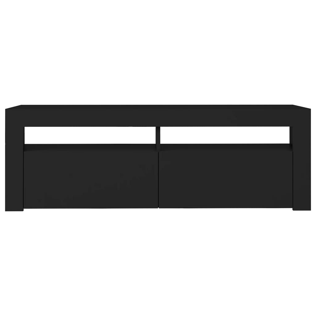 TV Cabinet with LED Lights Black 120x35x40 cm