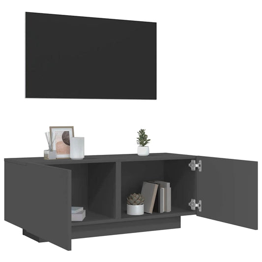 TV Cabinet Grey 100x35x40 cm Engineered Wood