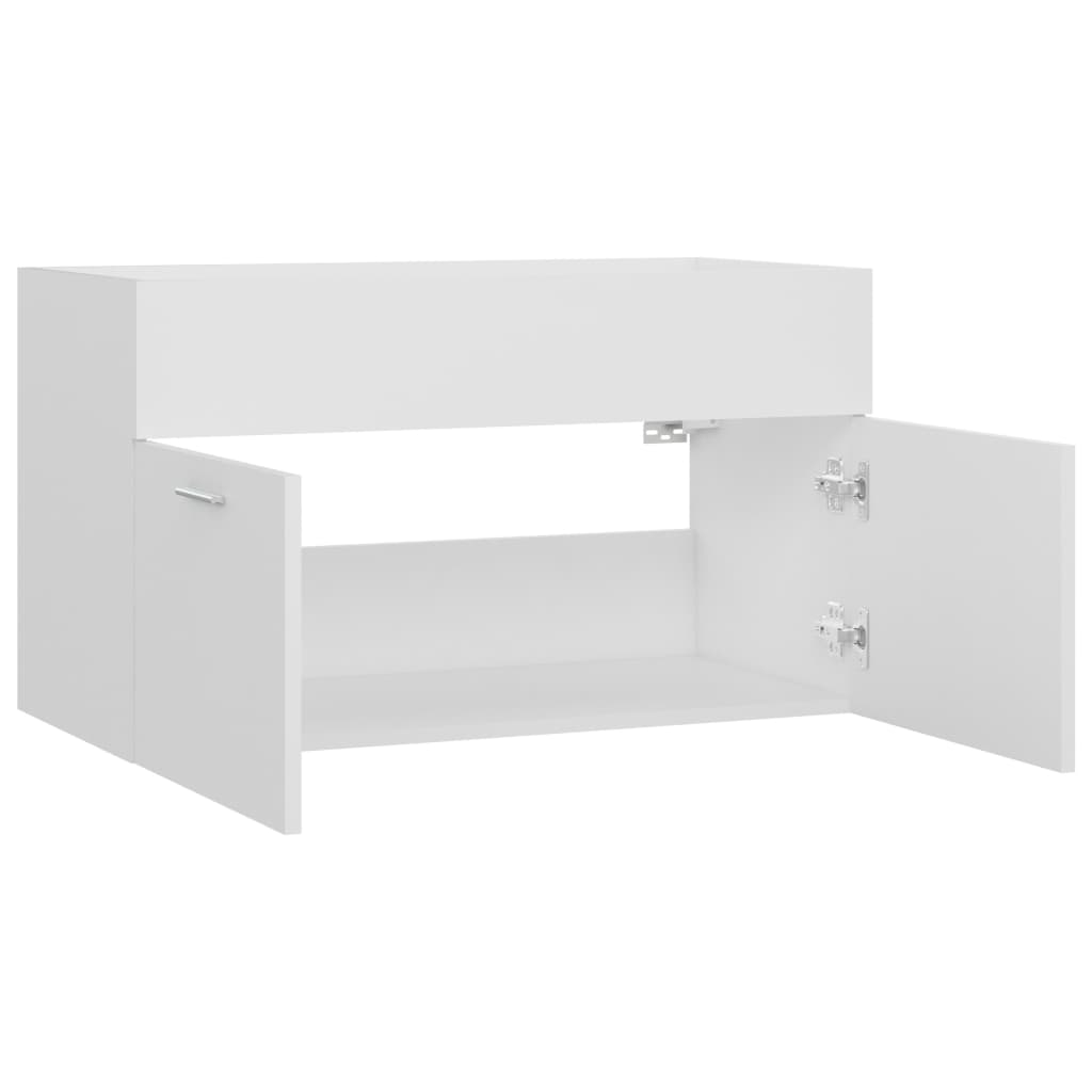 Sink Cabinet White 80x38.5x46 cm Engineered Wood