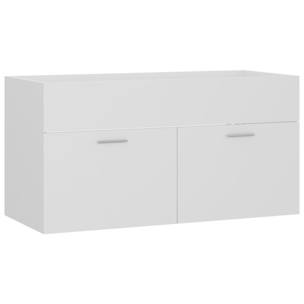 Sink Cabinet White 90x38.5x46 cm Engineered Wood