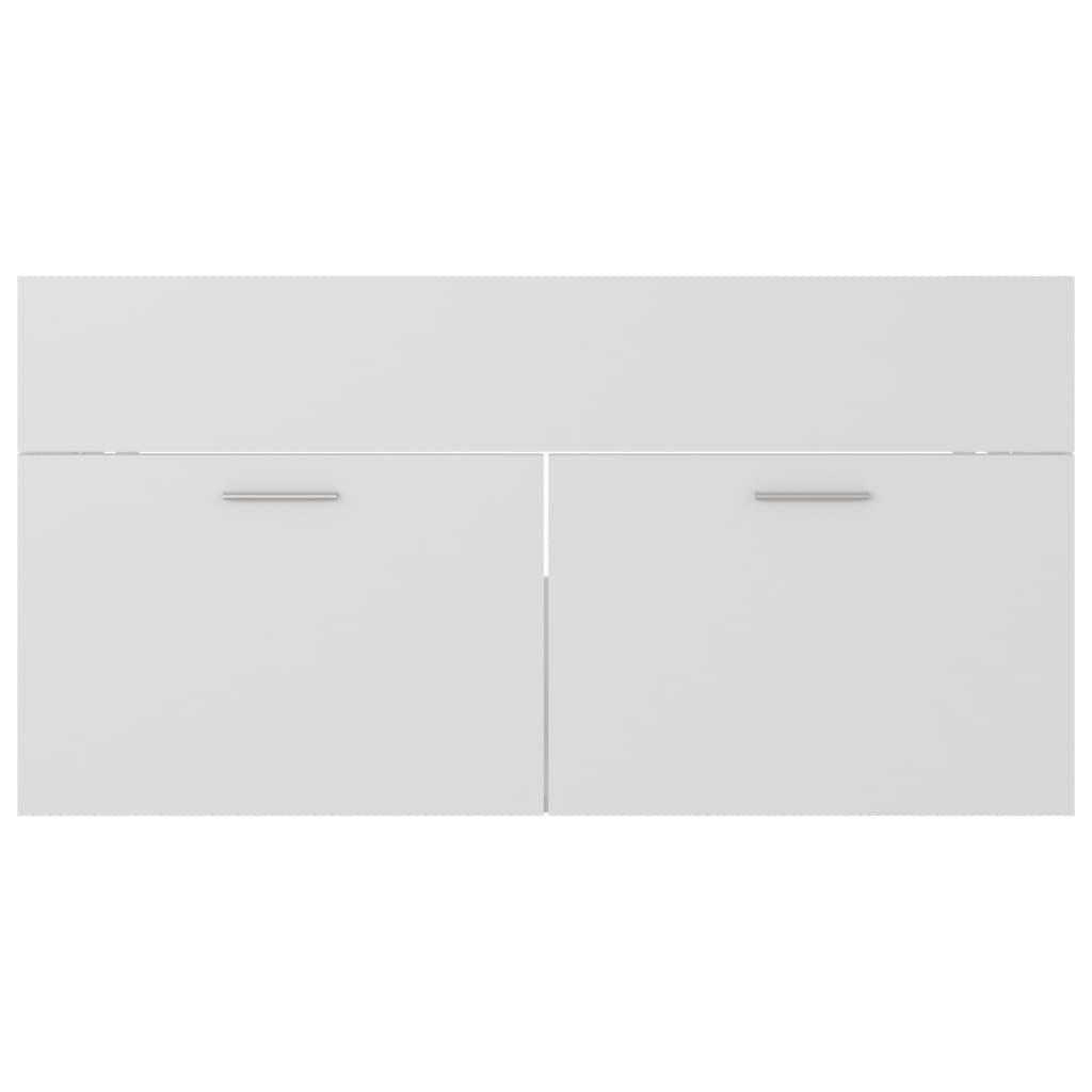 Sink Cabinet White 90x38.5x46 cm Engineered Wood