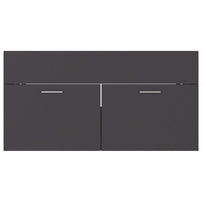 Sink Cabinet Grey 90x38.5x46 cm Engineered Wood