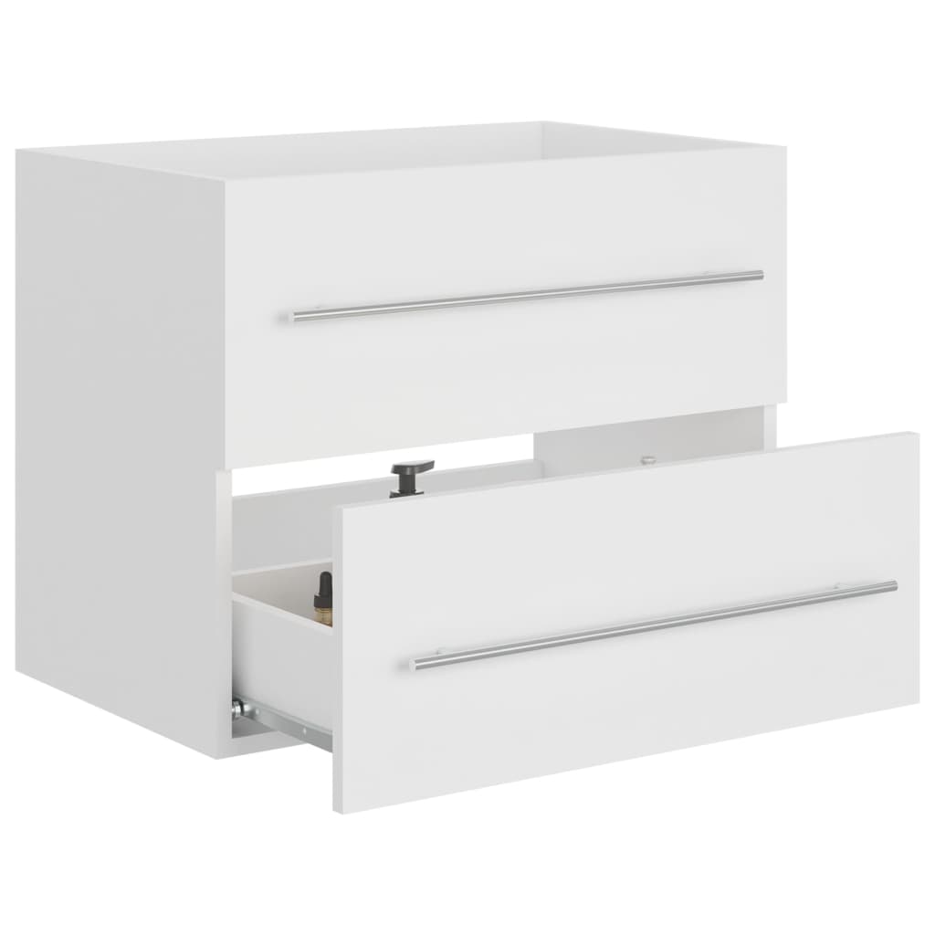 Sink Cabinet White 60x38.5x48 cm Engineered Wood