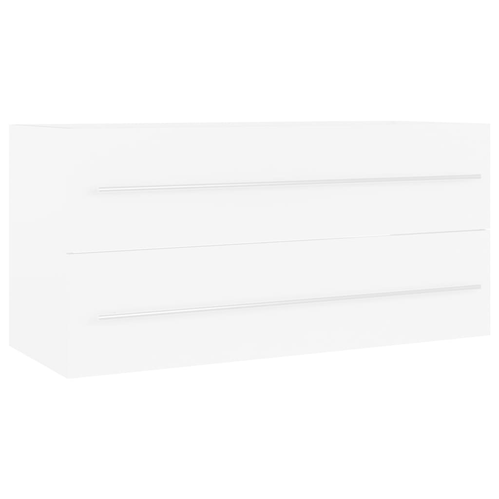 Sink Cabinet White 100x38.5x48 cm Engineered Wood