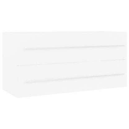 Sink Cabinet White 100x38.5x48 cm Engineered Wood