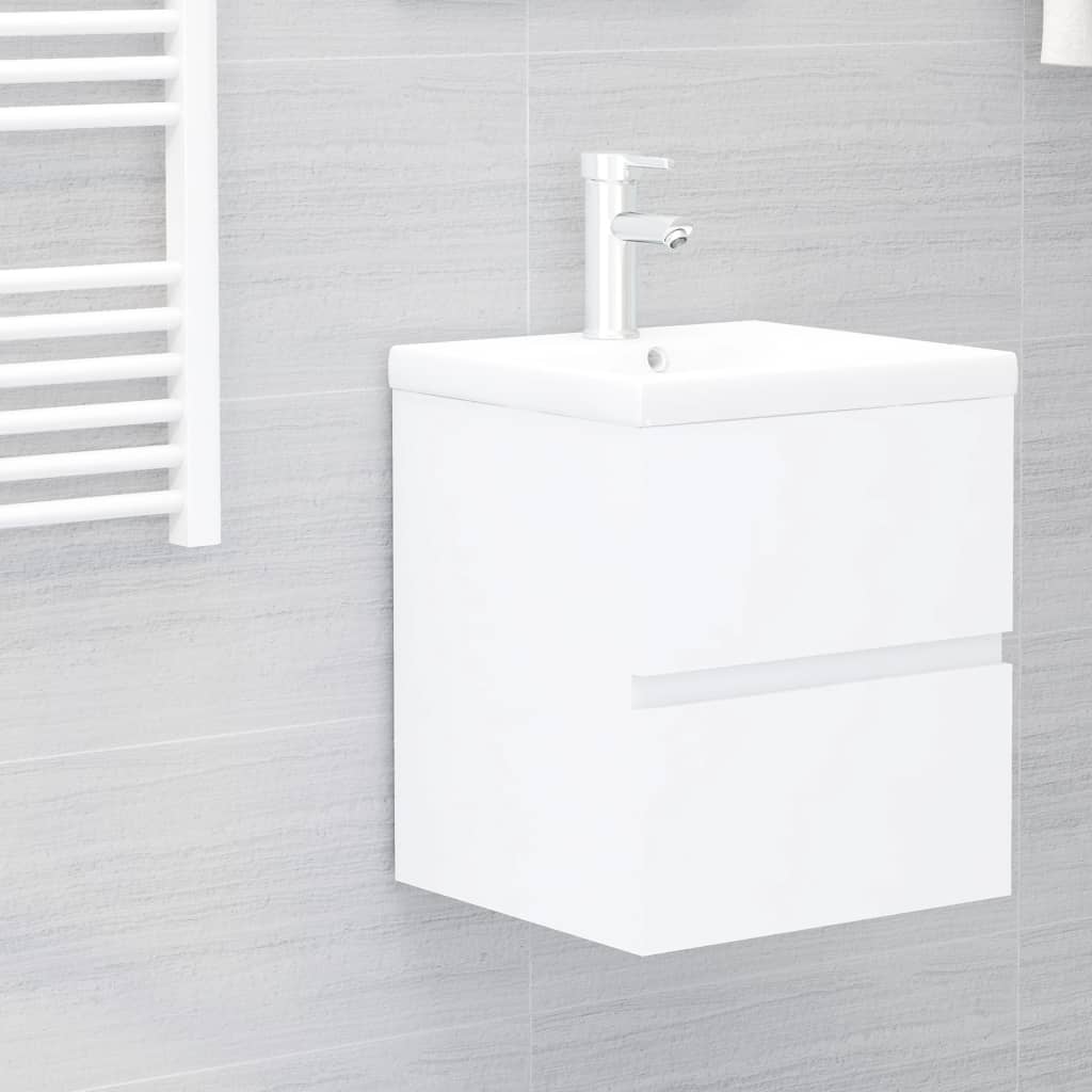 Sink Cabinet White 41x38.5x45 cm Engineered Wood