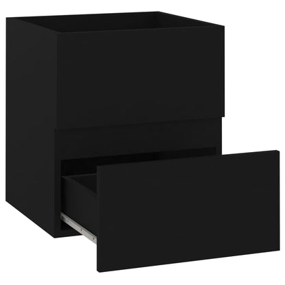 Sink Cabinet Black 41x38.5x45 cm Engineered Wood