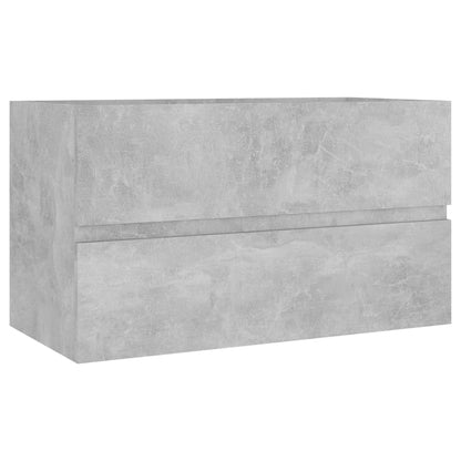 Sink Cabinet Concrete Grey 80x38.5x45 cm Engineered Wood