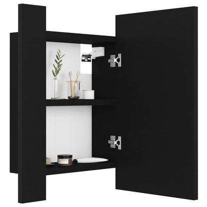 LED Bathroom Mirror Cabinet Black 40x12x45 cm Acrylic