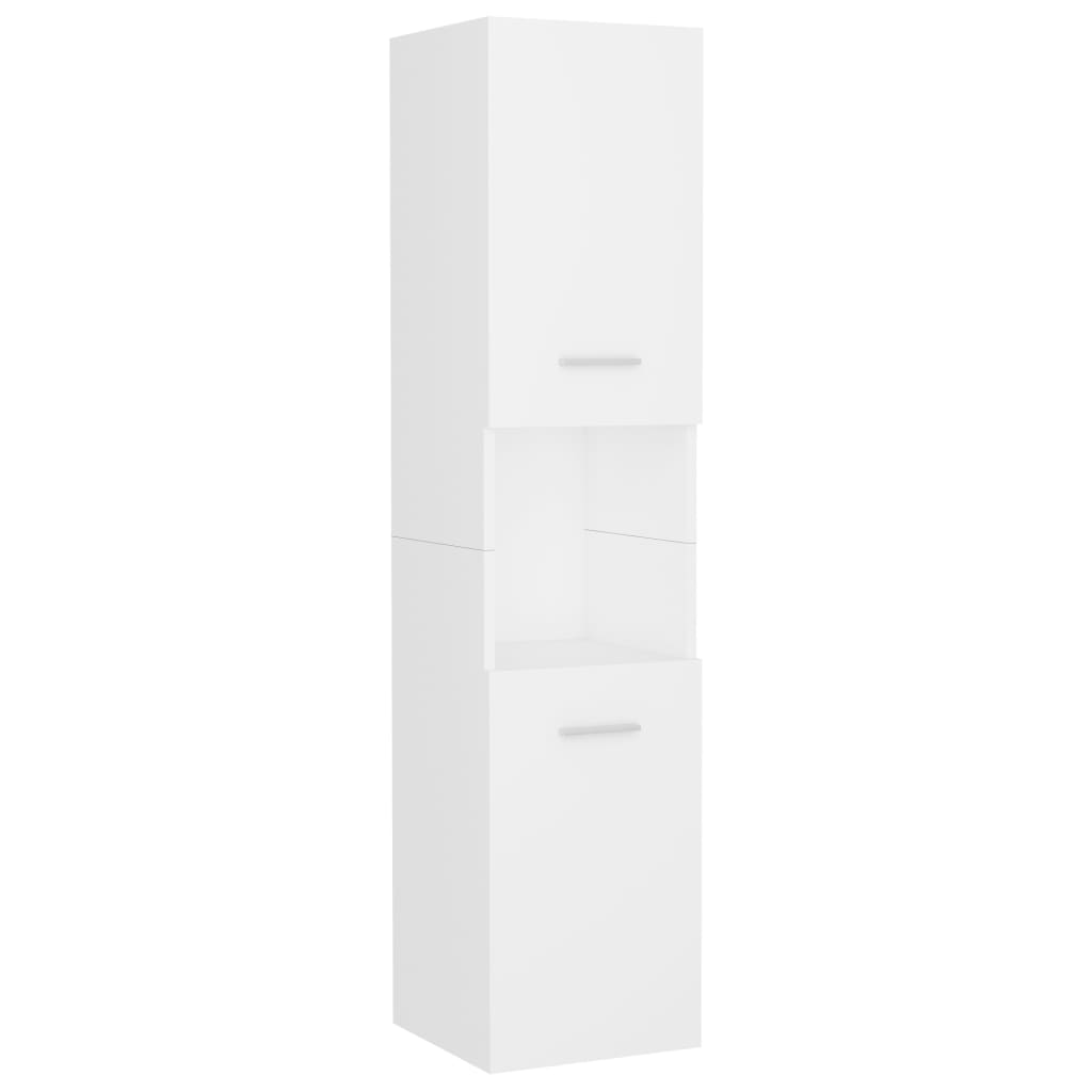 Bathroom Cabinet White 30x30x130 cm Engineered Wood