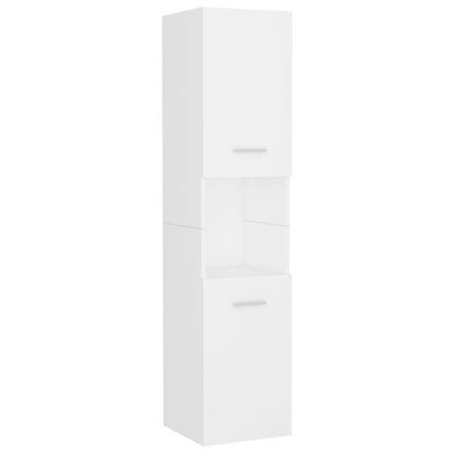 Bathroom Cabinet White 30x30x130 cm Engineered Wood