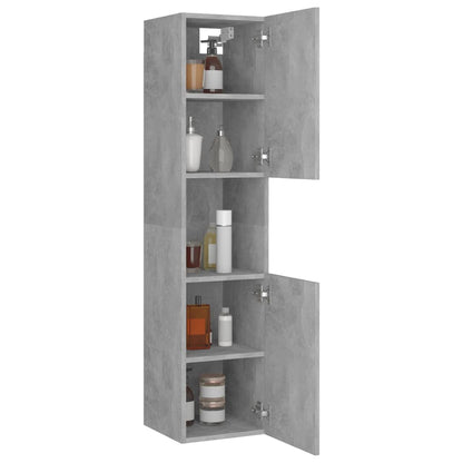 Bathroom Cabinet Concrete Grey 30x30x130 cm Engineered Wood