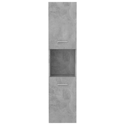 Bathroom Cabinet Concrete Grey 30x30x130 cm Engineered Wood