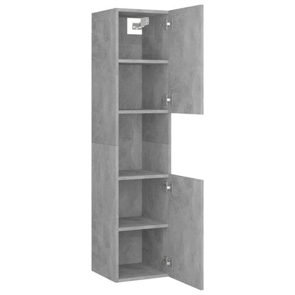 Bathroom Cabinet Concrete Grey 30x30x130 cm Engineered Wood