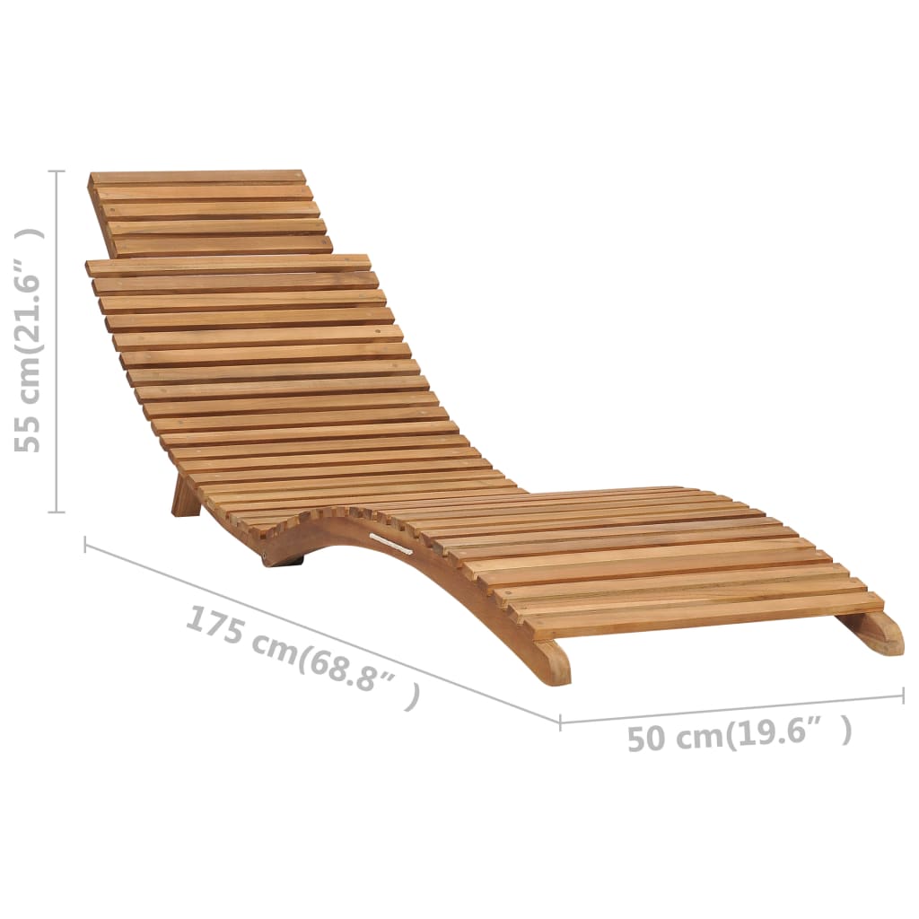 3 Piece Folding Garden Lounge Set Solid Teak Wood