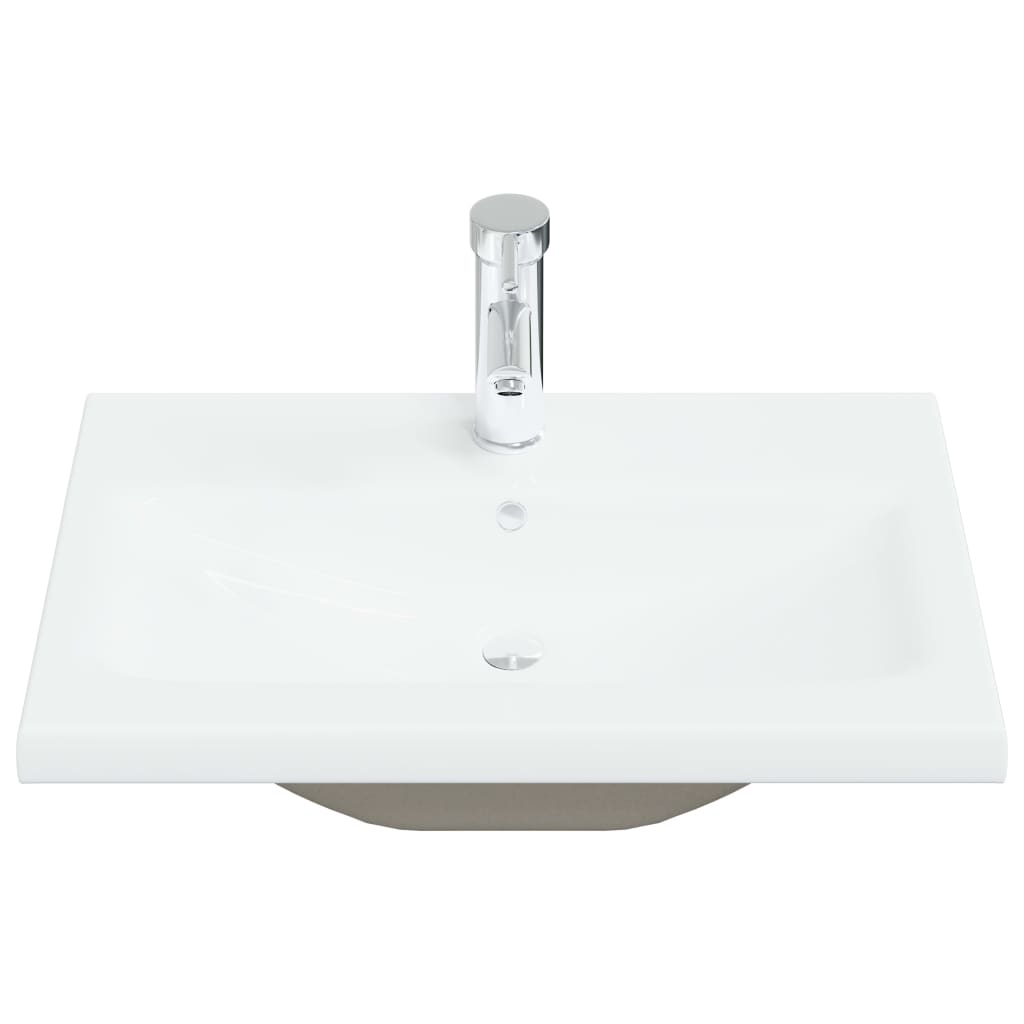 Built-in Basin with Faucet 61x39x18 cm Ceramic White