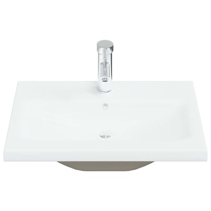 Built-in Basin with Faucet 61x39x18 cm Ceramic White