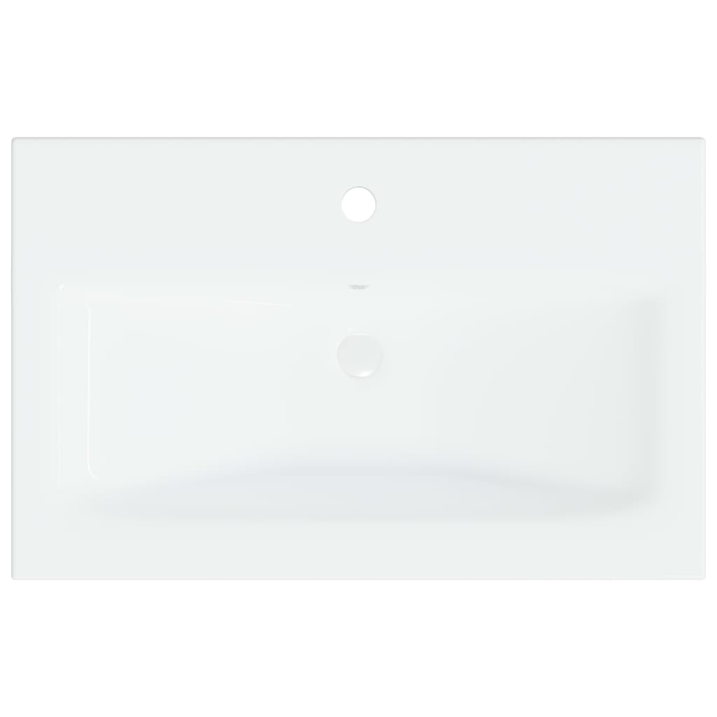 Built-in Basin with Faucet 61x39x18 cm Ceramic White