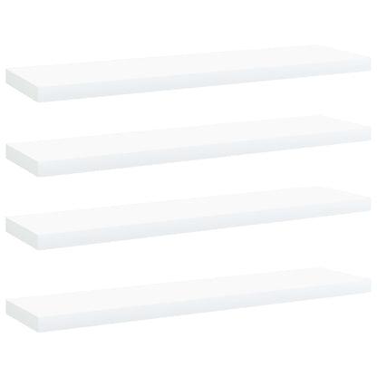 Bookshelf Boards 4 pcs White 40x10x1.5 cm Engineered Wood