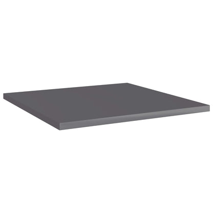 Bookshelf Boards 8 pcs High Gloss Grey 40x40x1.5 cm Engineered Wood