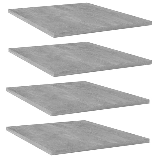 Bookshelf Boards 4 pcs Concrete Grey 40x50x1.5 cm Engineered Wood