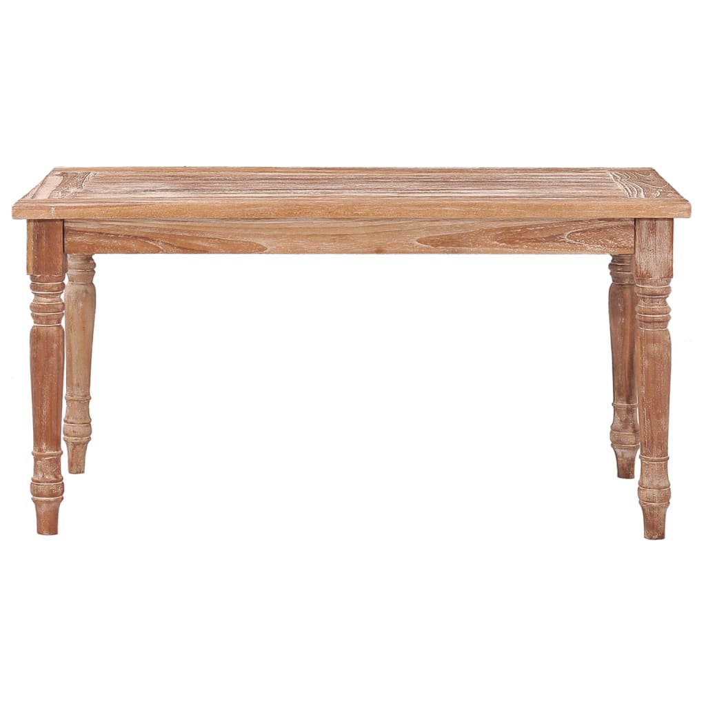 Batavia Coffee Table 90x50x45 cm White Wash Solid Teak Wood