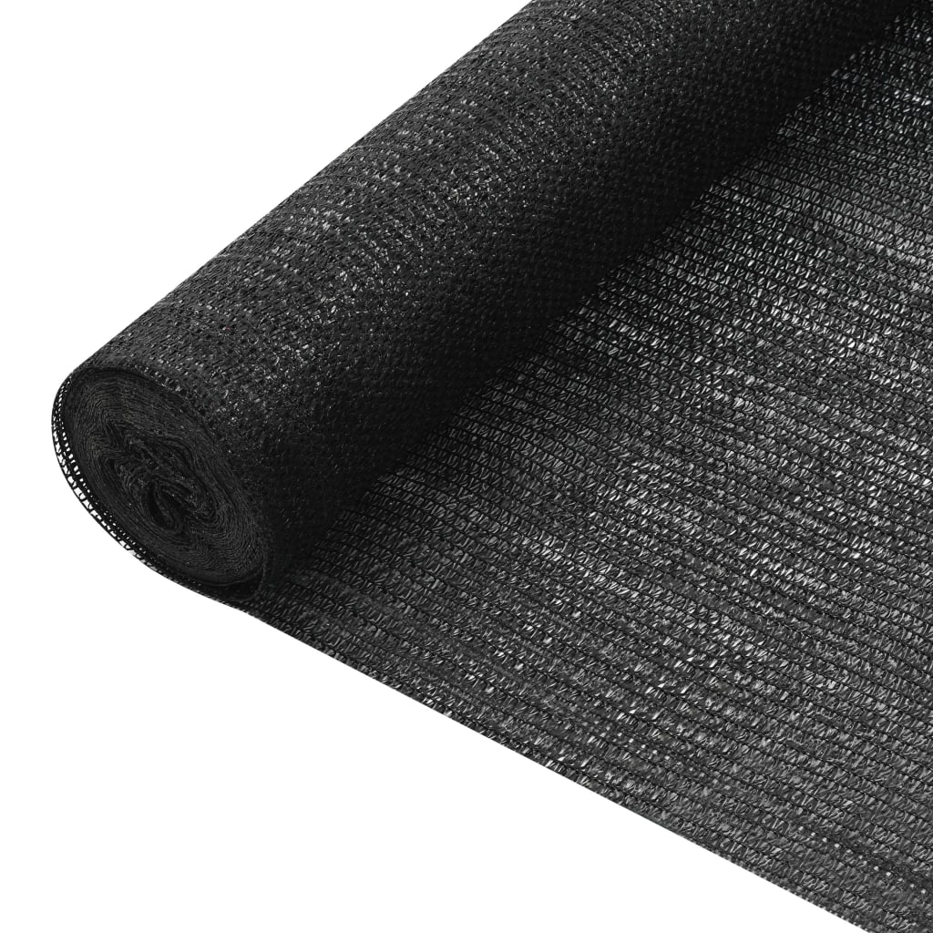 Privacy Net Black 1.2x25 m HDPE 75 g/m²