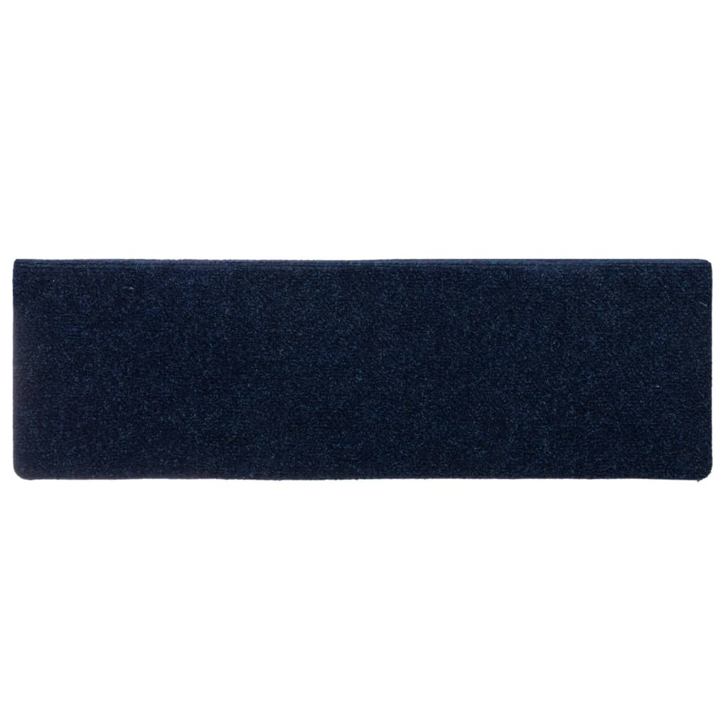 Stair Mats 15 pcs Needle Punch 65x21x4 cm Blue