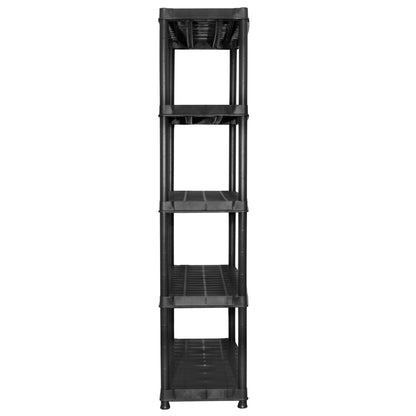 Storage Shelf 5-Tier Black 274.5x45.7x185 cm Plastic