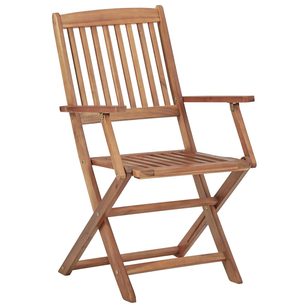 Folding Garden Chairs 6 pcs Solid Acacia Wood