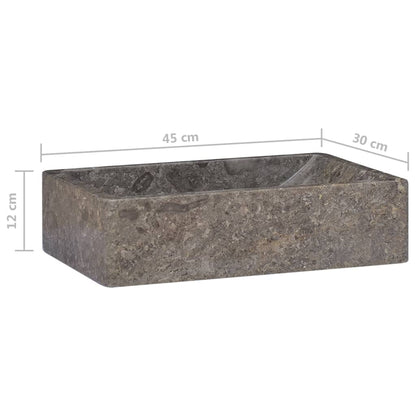 Sink 45x30x12 cm Marble High Gloss Grey