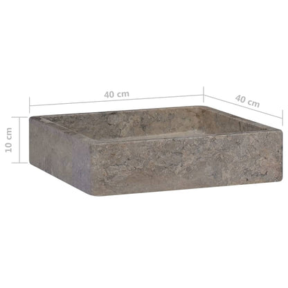 Sink Grey 40x40x10 cm Marble