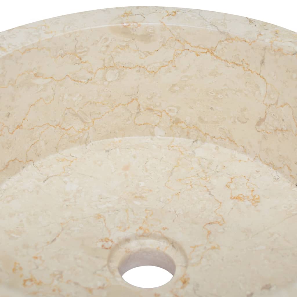 Sink Cream Ø40x15 cm Marble