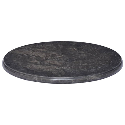 Table Top Black Ø50x2.5 cm Marble