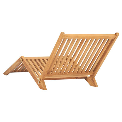 Sun Lounger Solid Teak Wood