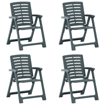 Garden Chairs 4 pcs Plastic Green