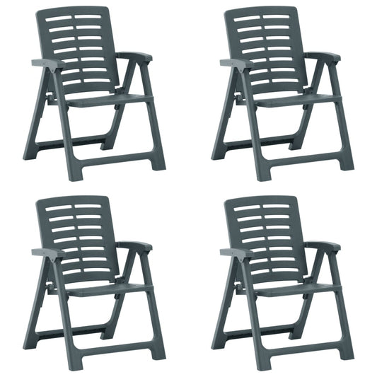 Garden Chairs 4 pcs Plastic Green