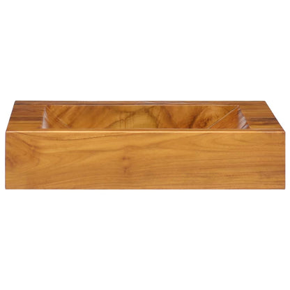 Basin Solid Teak Wood 50x35x10 cm