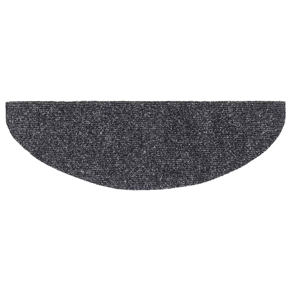 Self-adhesive Stair Mats 5 pcs Dark Grey 65x21x4 cm Needle Punch