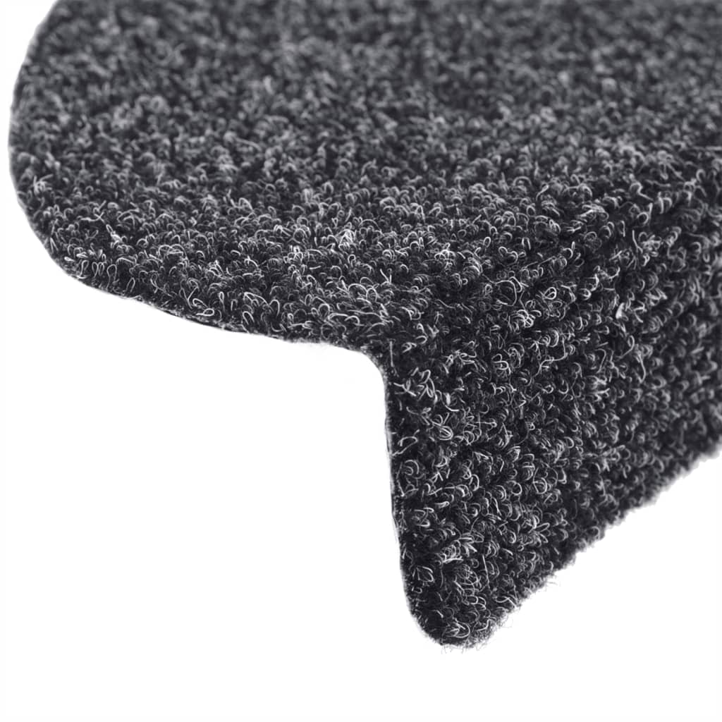 Self-adhesive Stair Mats 5 pcs Dark Grey 65x21x4 cm Needle Punch