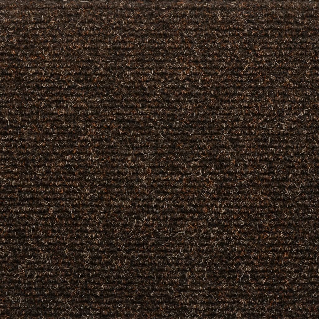 Self-adhesive Stair Mats 5 pcs Brown 65x21x4 cm Needle Punch