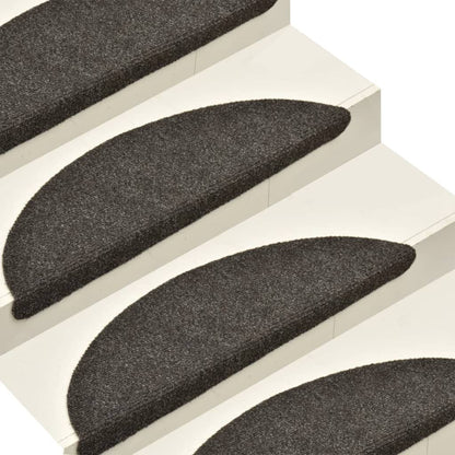 Self-adhesive Stair Mats 10pcs Anthracite 65x21x4cm Needle Punch