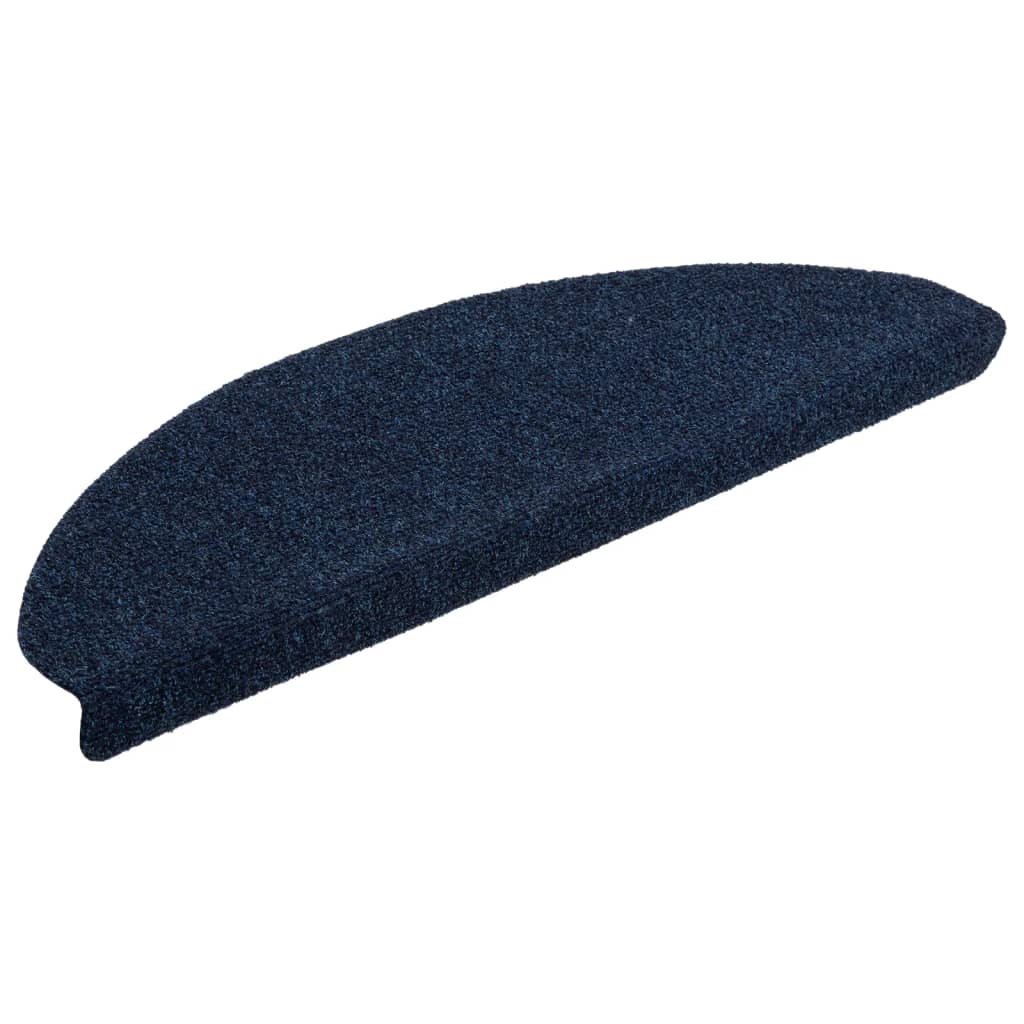 Self-adhesive Stair Mats 5 pcs Navy 65x21x4 cm Needle Punch