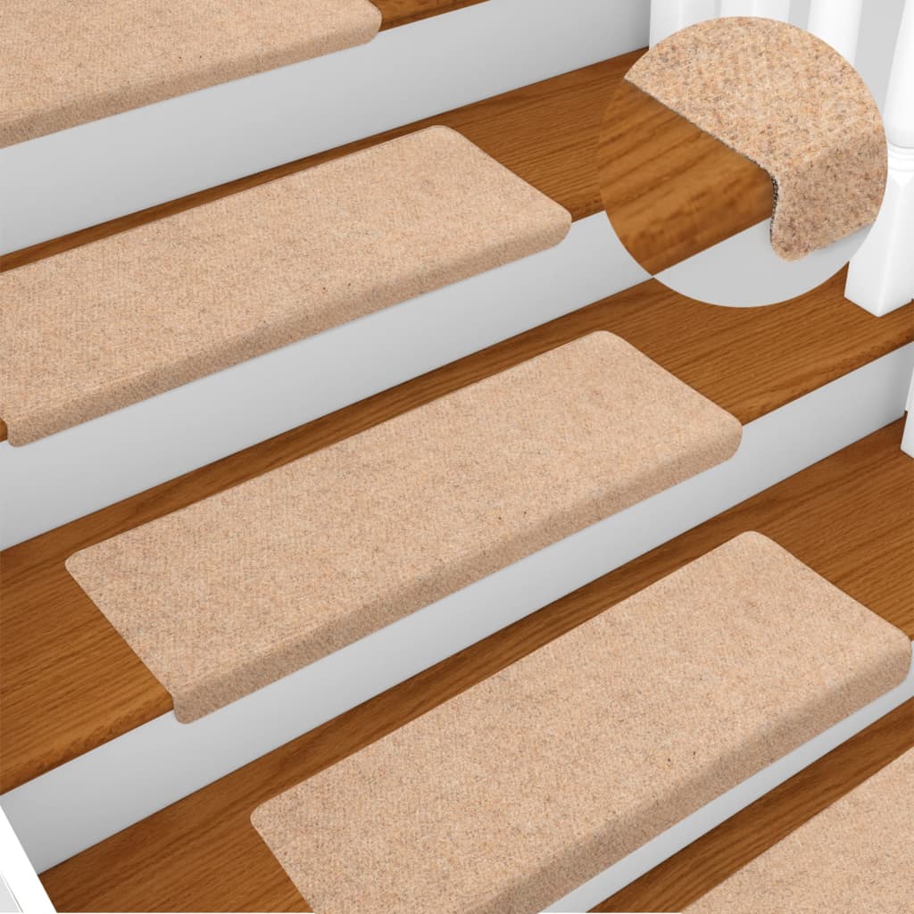 Stair Mats 5 pcs Brown 65x21x4 cm Needle Punch