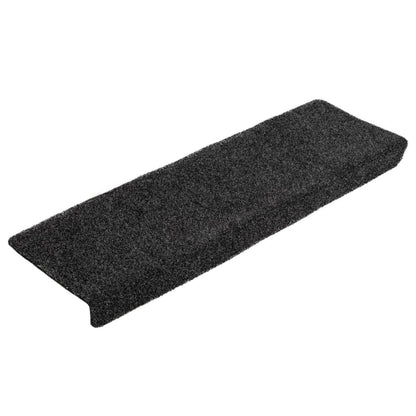 Stair Mats 5 pcs Black 65x21x4 cm Needle Punch