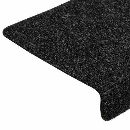 Stair Mats 5 pcs Black 65x21x4 cm Needle Punch